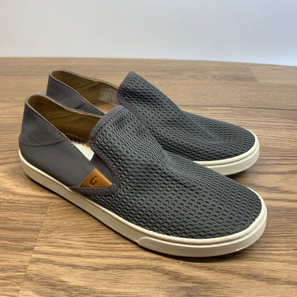 OluKai Pehuea Women's Size 9.5‎ Shoes Gray Low Top Slip On Casual Sneakers